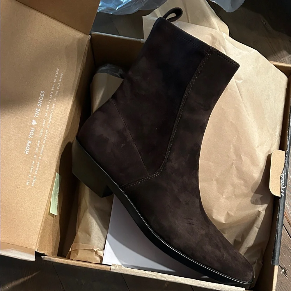 NWT Madewell Idris Ankle Boot in Dark Carob